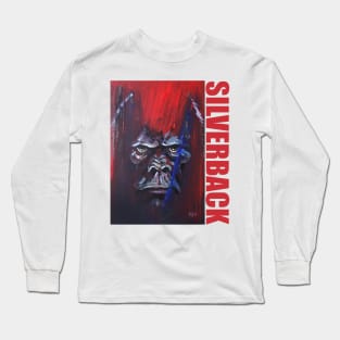 SILVERBACK GORILLA in RED and BLUE Long Sleeve T-Shirt